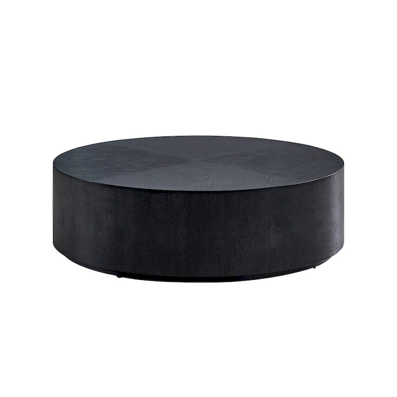 35 Inch Modern Round Coffee Table with Pedestal Base