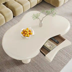 Modern Cute Cloud Coffee Table with Drawer for Living Room