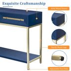 Houten consoletafel voor hal met 2 laden voor woonkamer en hal