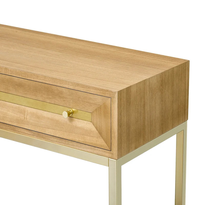 Houten consoletafel voor hal met 2 laden voor woonkamer en hal