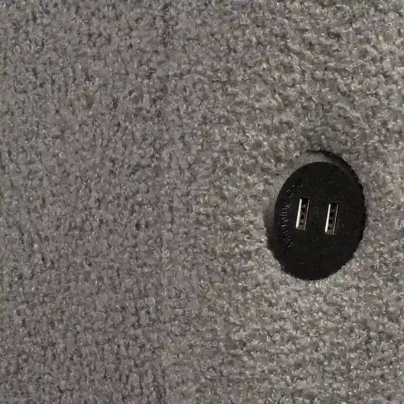 Gepolstertes Plattformbett in Queen-Size mit USB-Anschluss und 2 Stauraumschubladen