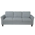 Sofa 3-osobowa z lnianą tapicerką