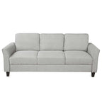 Sofa 3-osobowa z lnianą tapicerką