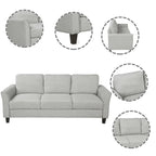 Sofa 3-osobowa z lnianą tapicerką