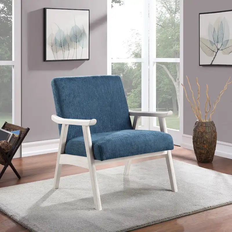 Polsterstuhl aus Stoff im Mid-Century-Stil