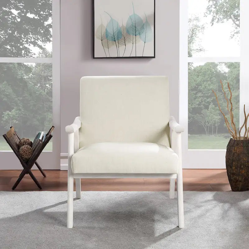 Polsterstuhl aus Stoff im Mid-Century-Stil
