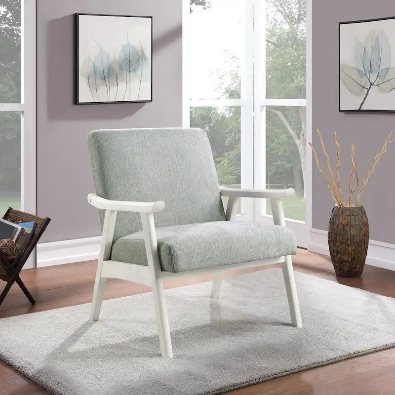 Polsterstuhl aus Stoff im Mid-Century-Stil