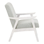 Polsterstuhl aus Stoff im Mid-Century-Stil