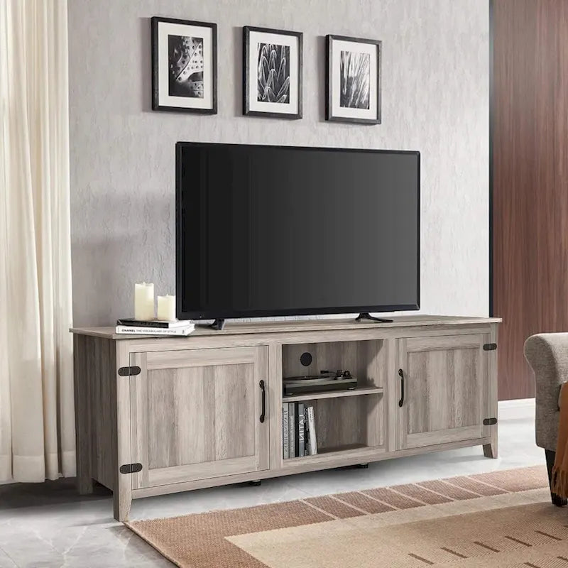 Modern Entertainment Center with Doors for TV Stand