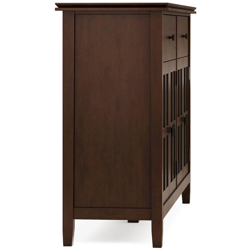 60 Wide Solid Wood Transitional Large 4 Door Sideboard Buffet