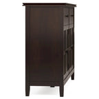 Buffet transitionnel en bois massif de 60 pouces de large avec 4 portes
