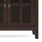 Buffet transitionnel en bois massif de 60 pouces de large avec 4 portes