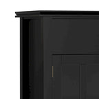 Buffet transitionnel en bois massif de 60 pouces de large avec 4 portes