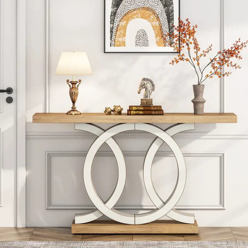 Consoletafel voor de bank in boerderijstijl, haltafel van 55 inch voor entree, gang en hal