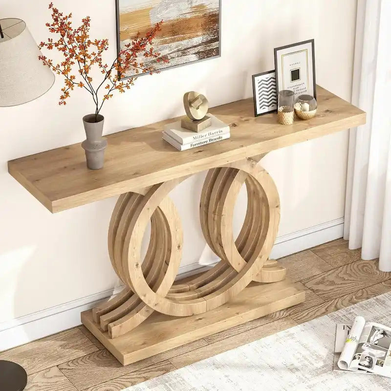 Consoletafel voor de bank in boerderijstijl, haltafel van 55 inch voor entree, gang en hal