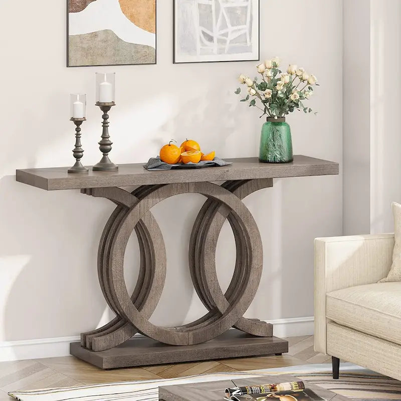 Consoletafel voor de bank in boerderijstijl, haltafel van 55 inch voor entree, gang en hal
