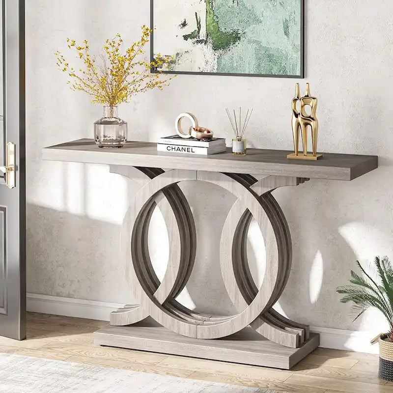 Consoletafel voor de bank in boerderijstijl, haltafel van 55 inch voor entree, gang en hal