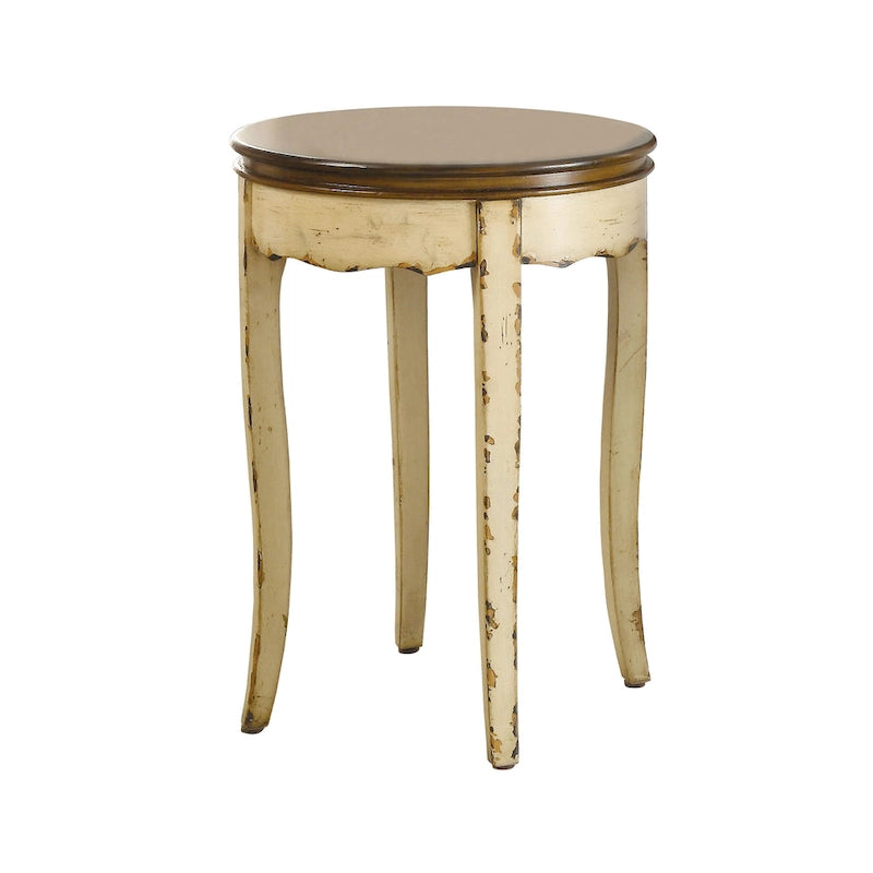 Transitional 18 Inch Round Side Table