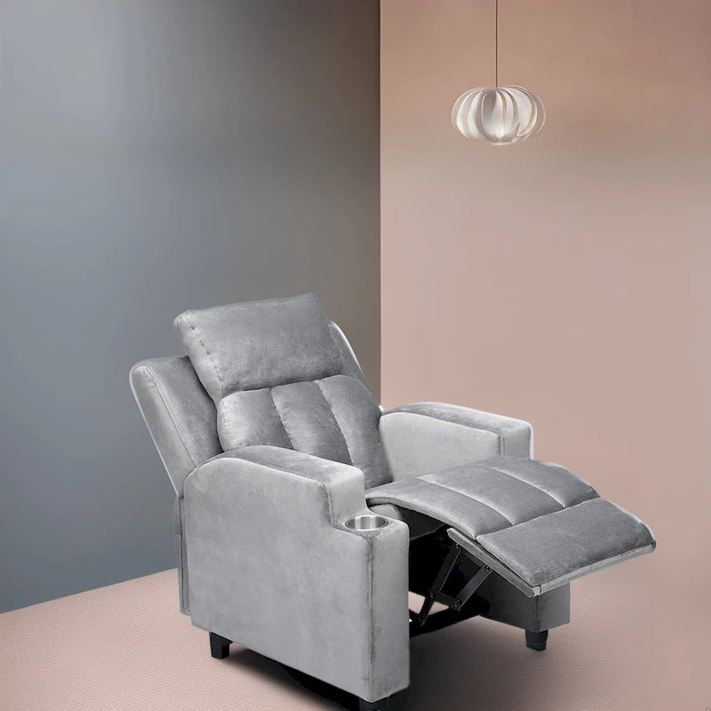 Super Deluxe Kids Recliner with Footrest, Headrest and 2 Cup Holders