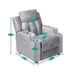 Super Deluxe Kids Recliner with Footrest, Headrest and 2 Cup Holders