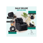 Super Deluxe Kids Recliner with Footrest, Headrest and 2 Cup Holders