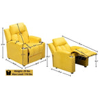 Super Deluxe Kids Recliner with Footrest, Headrest and 2 Cup Holders