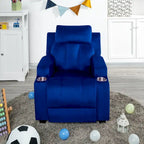 Super Deluxe Kids Recliner with Footrest, Headrest and 2 Cup Holders