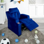 Super Deluxe Kids Recliner with Footrest, Headrest and 2 Cup Holders