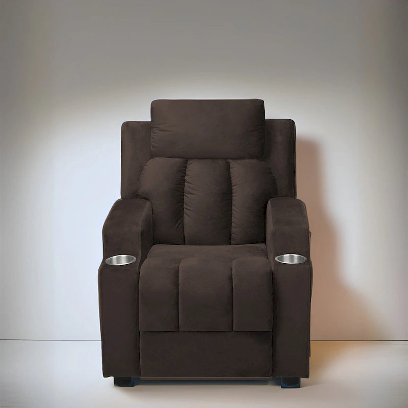Super Deluxe Kids Recliner with Footrest, Headrest and 2 Cup Holders