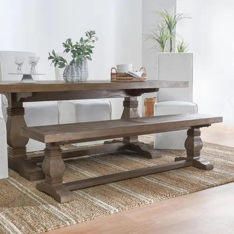 Eetkamerbank van hergebruikt hout