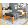 100% Solid Wood Twin Size Panel Headboard Platform Bed