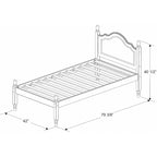 100% Solid Wood Twin Size Panel Headboard Platform Bed