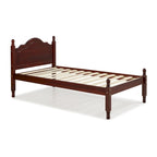 100% Solid Wood Twin Size Panel Headboard Platform Bed