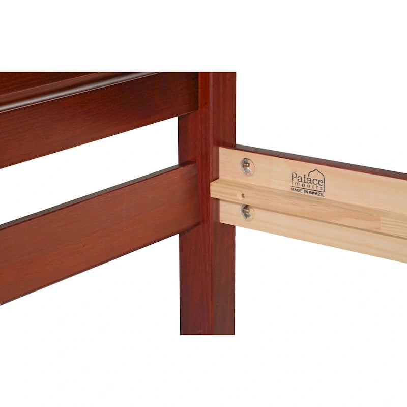 100% Solid Wood Twin Size Panel Headboard Platform Bed