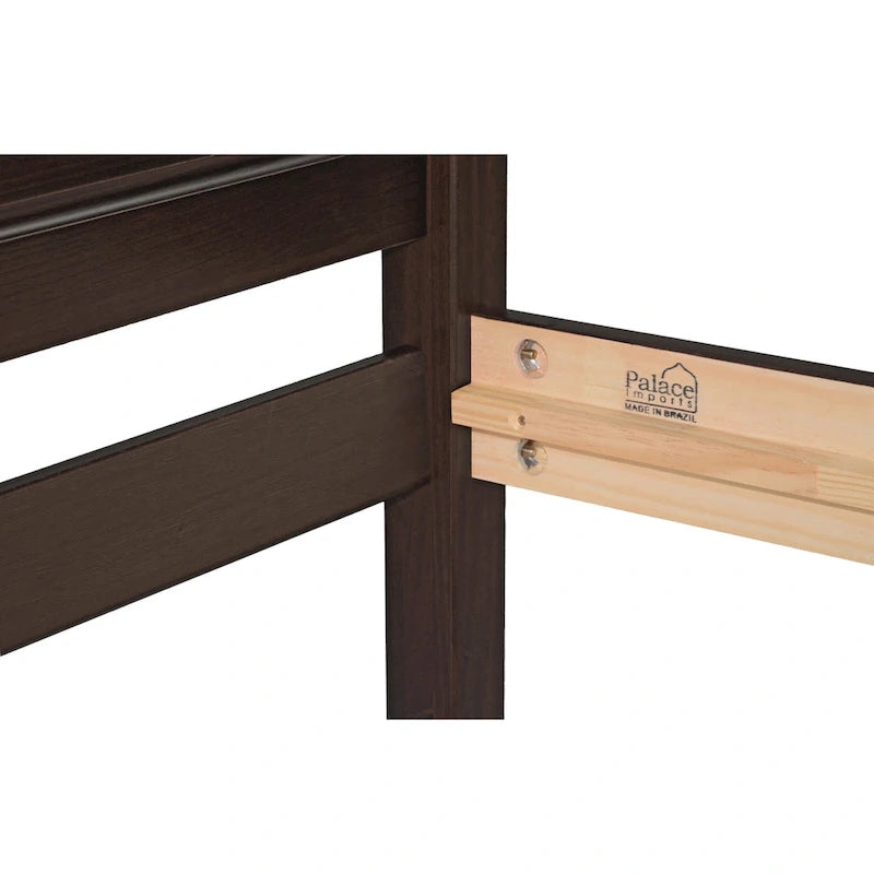 100% Solid Wood Twin Size Panel Headboard Platform Bed