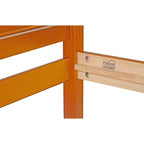 100% Solid Wood Twin Size Panel Headboard Platform Bed