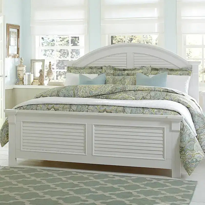 Summer House I Oyster White Panel Bed