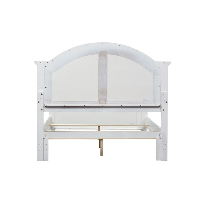 Paneelbed in cottage-stijl, oesterwit