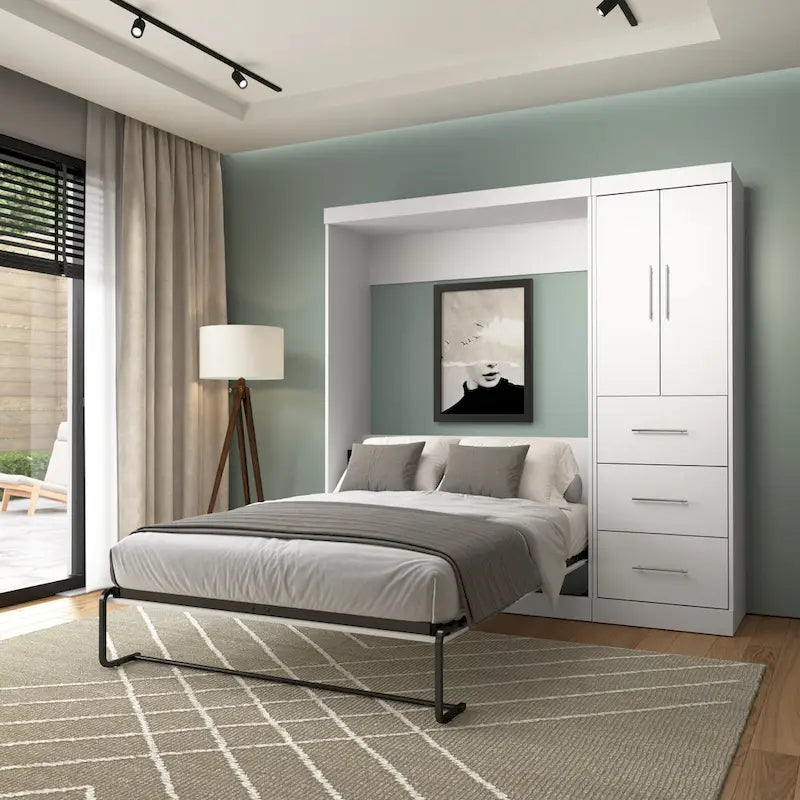 Murphy-Bett in Full-Größe mit Kleiderschrank (84W)
