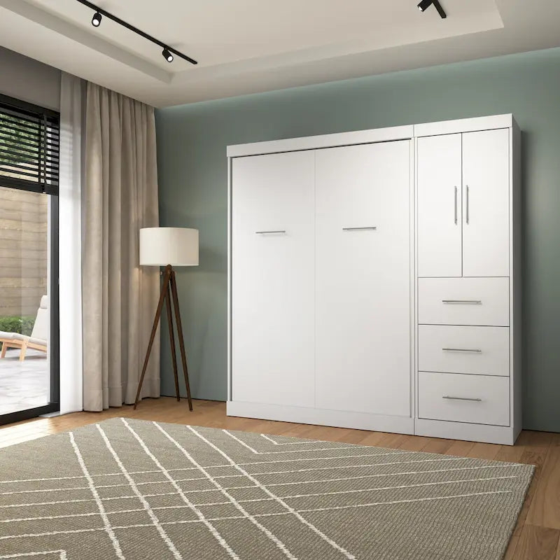 Murphy-Bett in Full-Größe mit Kleiderschrank (84W)