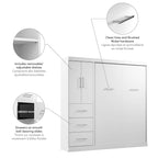 Murphy-Bett in Full-Größe mit Kleiderschrank (84W)
