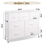 Fabric Dresser with 7 Fold-Down Deep Drawers