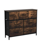 Fabric Dresser with 7 Fold-Down Deep Drawers
