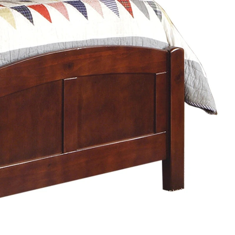 Letto a pannelli in legno Twin Size con finitura ciliegio