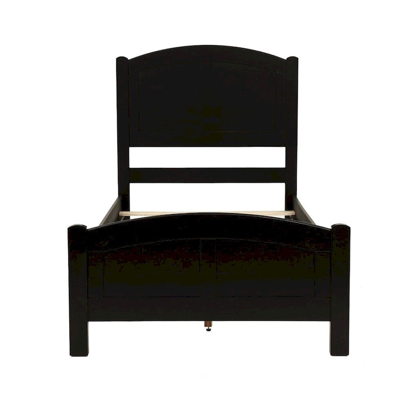 Letto a pannelli in legno Twin Size con finitura ciliegio