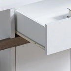 White and Dark Taupe Buffet Storage Cabinet