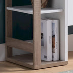 White and Dark Taupe Buffet Storage Cabinet