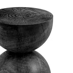 Side Table Indoor/Outdoor Stone White w/ Gold Flakes