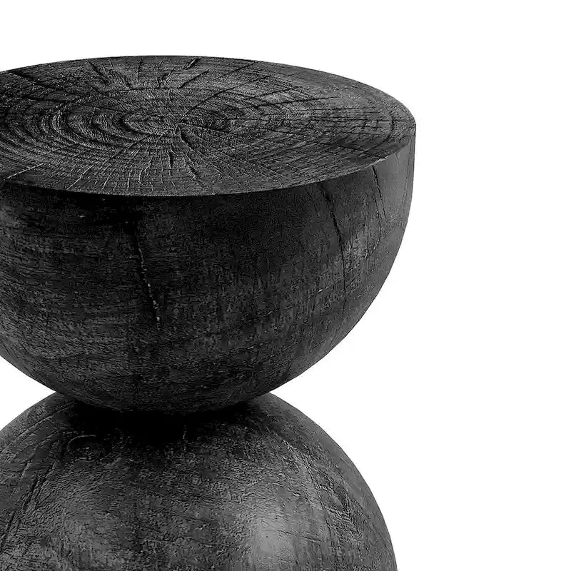 Side Table Indoor/Outdoor Stone White w/ Gold Flakes