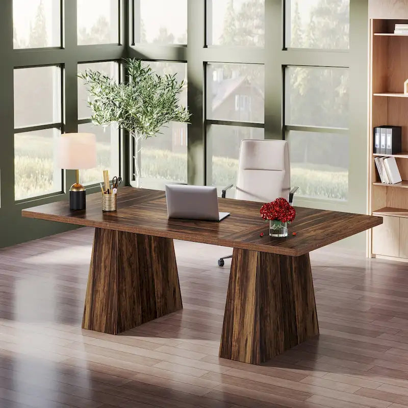 63 Inches Rustic Computer Desk for Home Office